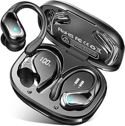 Wireless Earbuds Sports, App Custom EQ, 75Hrs Bluetooth 5.4 Headphones HiFi Stereo, 4 ENC Noise-Cancelling Mic, IP7 Waterproof, Running Earphones with Earhooks, Ear Buds for Android iOS Gym Workout